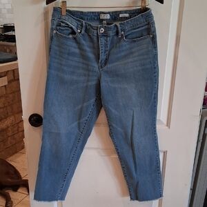 SOFIA Bagi Boyfriend Midrise Jeans Size 10S Light Wash Raw Hem